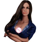 158cm Free Shipping Cup D Big Breast Full Body Silicone Standing Life Sized Sex Doll for Men produced by automatic woman
